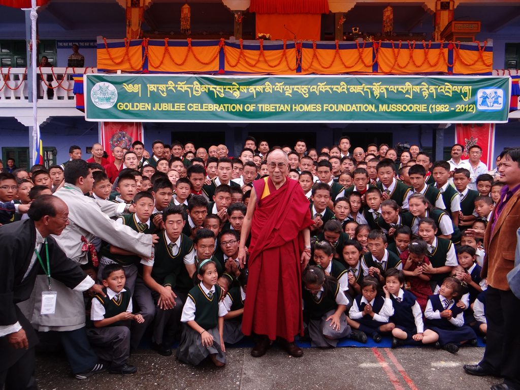 Grantee Profile Tibetan Homes Foundation Mussoorie Sard Fund   His Holiness With Children 1024x768 